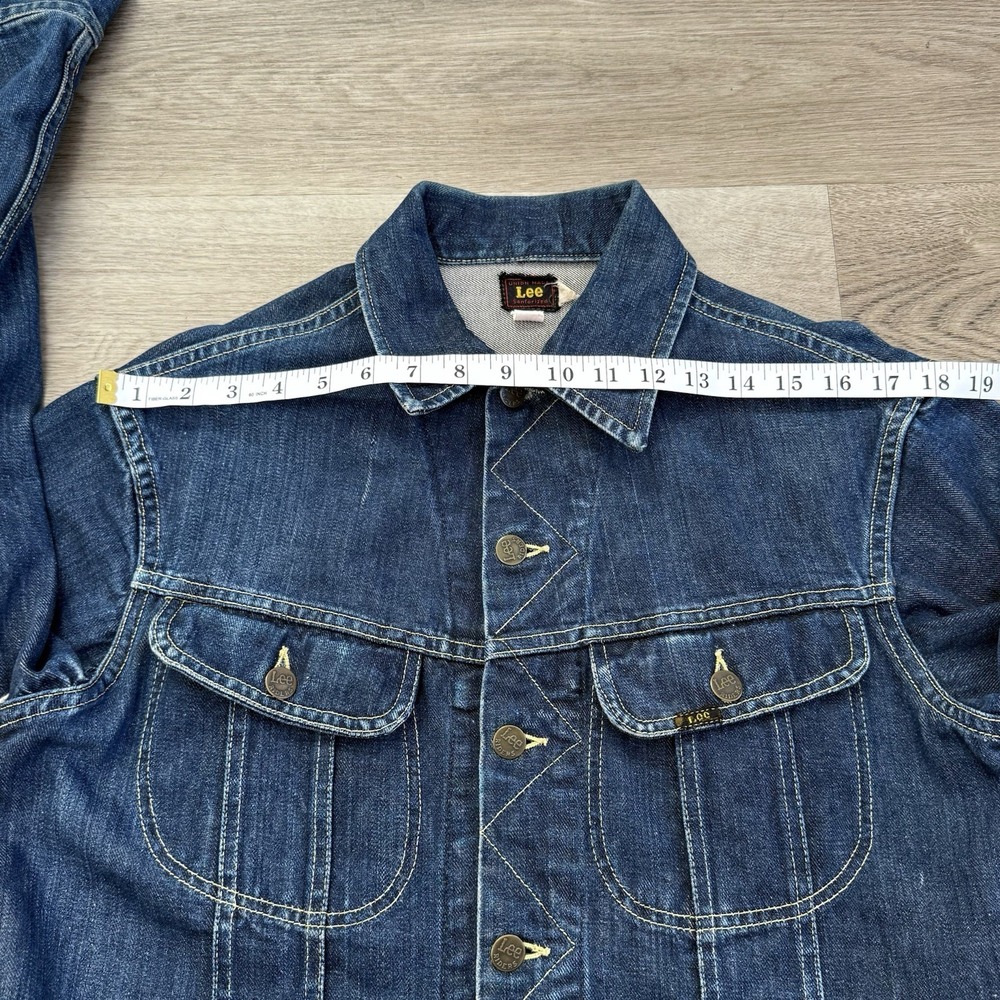 Vintage 40s Lee 101J Center Red Tag Denim Jacket Union Made Sanforized Riders 40 - Picture 9 of 13